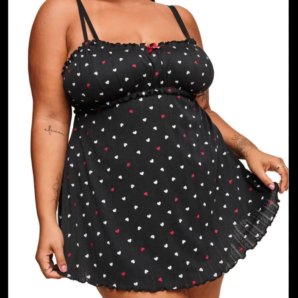 Adore Me Heart Babydoll & Panty Set